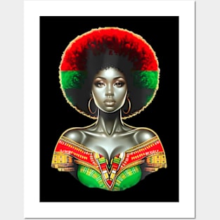 Heritage Hue Collection Natural  Black Woman Posters and Art